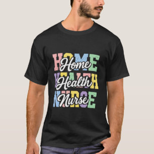 Home-Pflegekraft Leben Retro Groovy Gesundheits-Ap T-Shirt