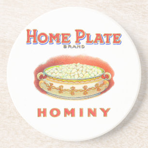 Home Plate Hominy Grits Sandstein Untersetzer