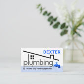 Home Plumbing Faucet Pipeline Plumber Service Visitenkarte (Stehend Vorderseite)