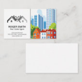 Home Properties Realtor Logo | City Buildings Visitenkarte (Vorne/Hinten)