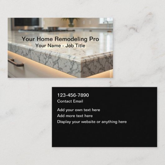 Home Remodeling Services Simple Business Cards Visitenkarte (Vorne/Hinten)