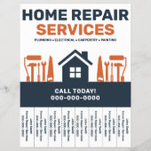 Home Repair Services Tear-Off Tabs Flyer (Vorne)