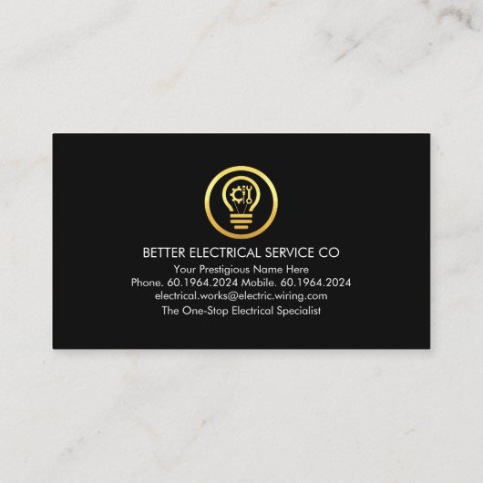 Home Roof Power Plug Frame  Visitenkarte (Rückseite)