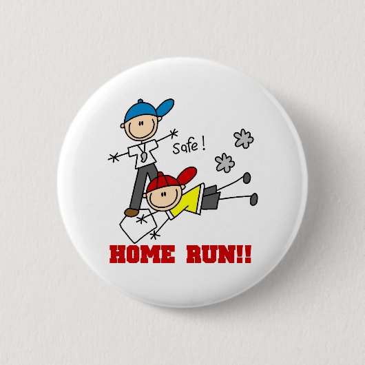 Home Run Baseball Button (Vorderseite)