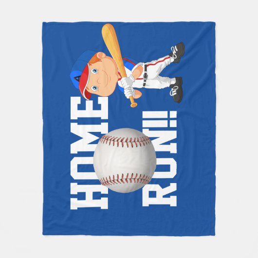 Home Run Baseball Fleece Blanket (Vorderseite)