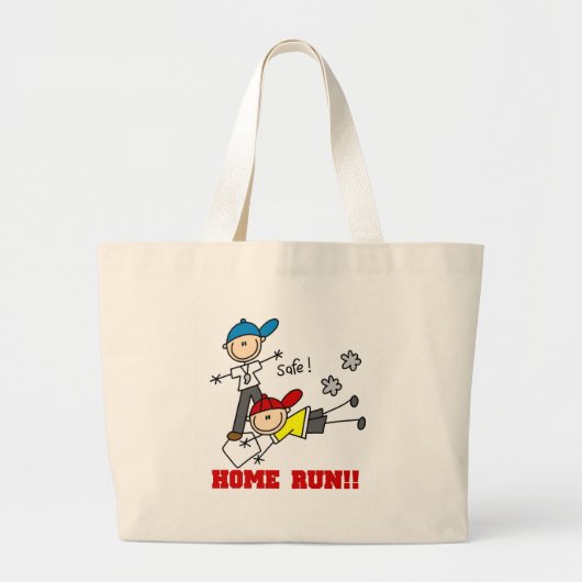 Home Run Baseball Jumbo Stoffbeutel (Vorne)