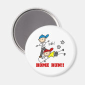 Home Run Baseball Magnet (Vorderseite/Rückseite)