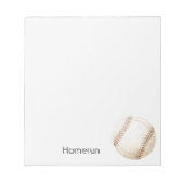 Home Run Baseball Notizblock (Vorderseite)
