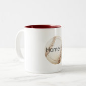 Home Run Baseball Zweifarbige Tasse (Vorderseite Links)