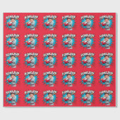 Home Run Boy Baseball Geburtstagsfeier Geschenkpapier (Flach)