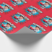 Home Run Boy Baseball Geburtstagsfeier Geschenkpapier (Ecke)