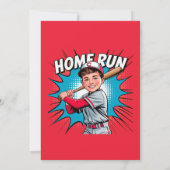 Home Run Boy Geburtstagsfeier Einladung (Rückseite)