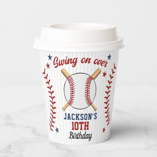 Home Run Celebration – Baseball Party  Pappbecher (Rückseite)