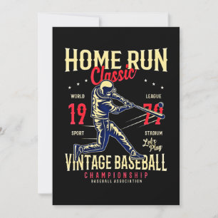 Home Run Classic Vintage Baseball Meisterschaft Feiertagskarte