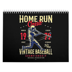 Home Run Classic Vintage Baseball Meisterschaft Kalender