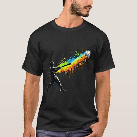 Home Run Drip Batter Silhouette T-Shirt (Vorderseite)