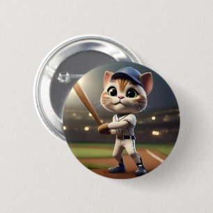 Home Run Hitter: Die 3D-Baseballkatze Holt Aus Button