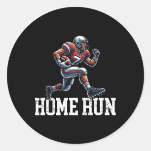 Home Run Lustig Bysebyll Footbyll Mash-up Runder Aufkleber