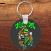 Home Run Monkey Baseball Schlüsselanhänger (Vorderseite)