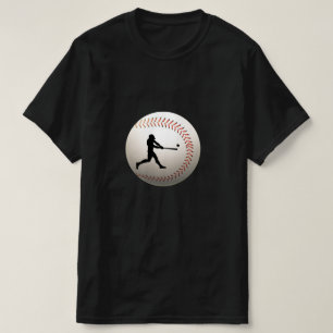„Home Run Power – Minimalistische Baseball-Silhoue T-Shirt