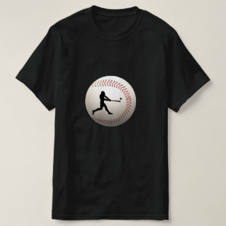 „Home Run Power – Minimalistische Baseball-Silhoue T-Shirt