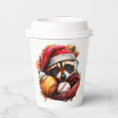 Home-Run Raccoon Ballgame Paper Cup Pappbecher (Rückseite)