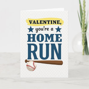 Home Run Valentinsbaseballkarte Karte