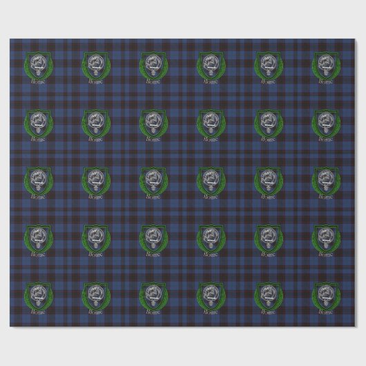 Home Scottish Clan Tartan & Crest Geschenkpapier (Flach)