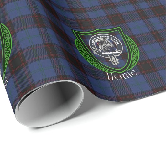 Home Scottish Clan Tartan & Crest Geschenkpapier (Rolleneckpunkt)
