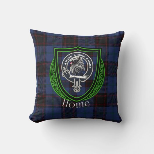 Home Scottish Clan Tartan & Crest Kissen (Vorderseite)
