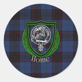Home Scottish Clan Tartan & Crest Runder Aufkleber