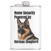 Home Security Powered by German Shepherd Flachmann (Vorderseite)