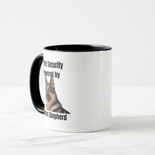 Home Security Powered by German Shepherd Tasse (Vorderseite Links)