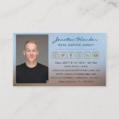 Home Social Media-Logo Real Anwesen Agent Foto Visitenkarte (Rückseite)