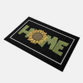 Home-Sonnenblume Fußmatte (Schrägansicht)