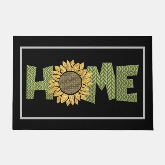 Home-Sonnenblume Fußmatte (Vorderseite)