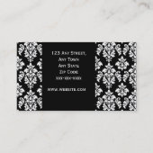 Home Staging Monogram Damask Business Cards Visitenkarte (Rückseite)