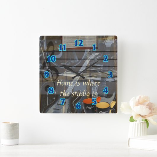 Home Studio Clock Quadratische Wanduhr (Zuhause)