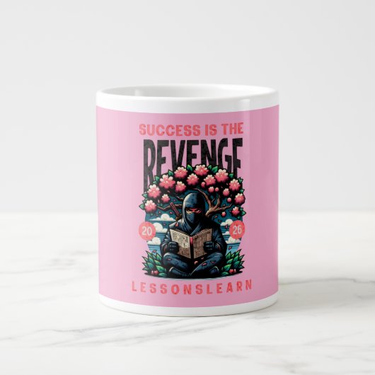 HOME SUCCESS REVENGE LESSONS LEARN MUG Jumbo-Tasse (Vorderseite)