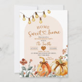 Home Sweet Home Boho Pumpkin Housewarming Party Einladung (Vorderseite)