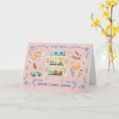 Home Sweet Home Dollhouse Dream Karte (Gelbe Blume)