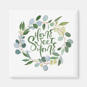 Home Sweet Home Eucalyptus Wreath Magnet