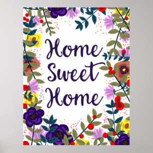 Home Sweet Home Floral Reef Poster