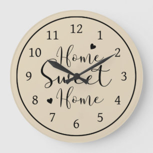 Home Sweet Home Große Wanduhr