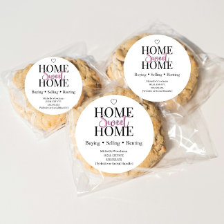 Home Sweet Home Immobilien Cookie Aufkleber |