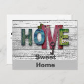 Home Sweet Home New Address Announcement Postcard Postkarte (Vorne/Hinten)