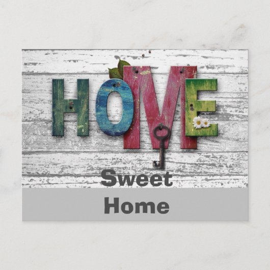 Home Sweet Home New Address Announcement Postcard Postkarte (Vorderseite)