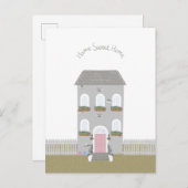 Home Sweet Home Quote House Illustration Card Postkarte (Vorne/Hinten)