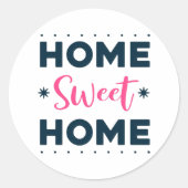 Home Sweet Home Runder Aufkleber (Vorderseite)