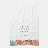 Home Sweet Home Watercolor Autumn Trees Geschirrtuch (Vertikal)